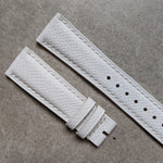 Epsom Calfskin Watch Strap - White - The Strap Tailor
