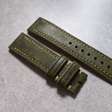 Pueblo Calfskin Watch Strap - Olive - The Strap Tailor