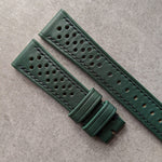 French Calfskin Rally Watch Strap - Forest Green - The Strap Tailor