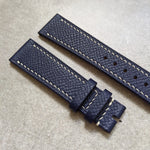 Epsom Calfskin Watch Strap - Navy Blue - The Strap Tailor