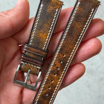 LTD Edition -  Hand Painted Aged Patina Strap - The Strap Tailor