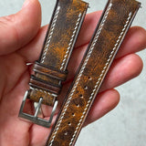 LTD Edition -  Hand Painted Aged Patina Strap - The Strap Tailor