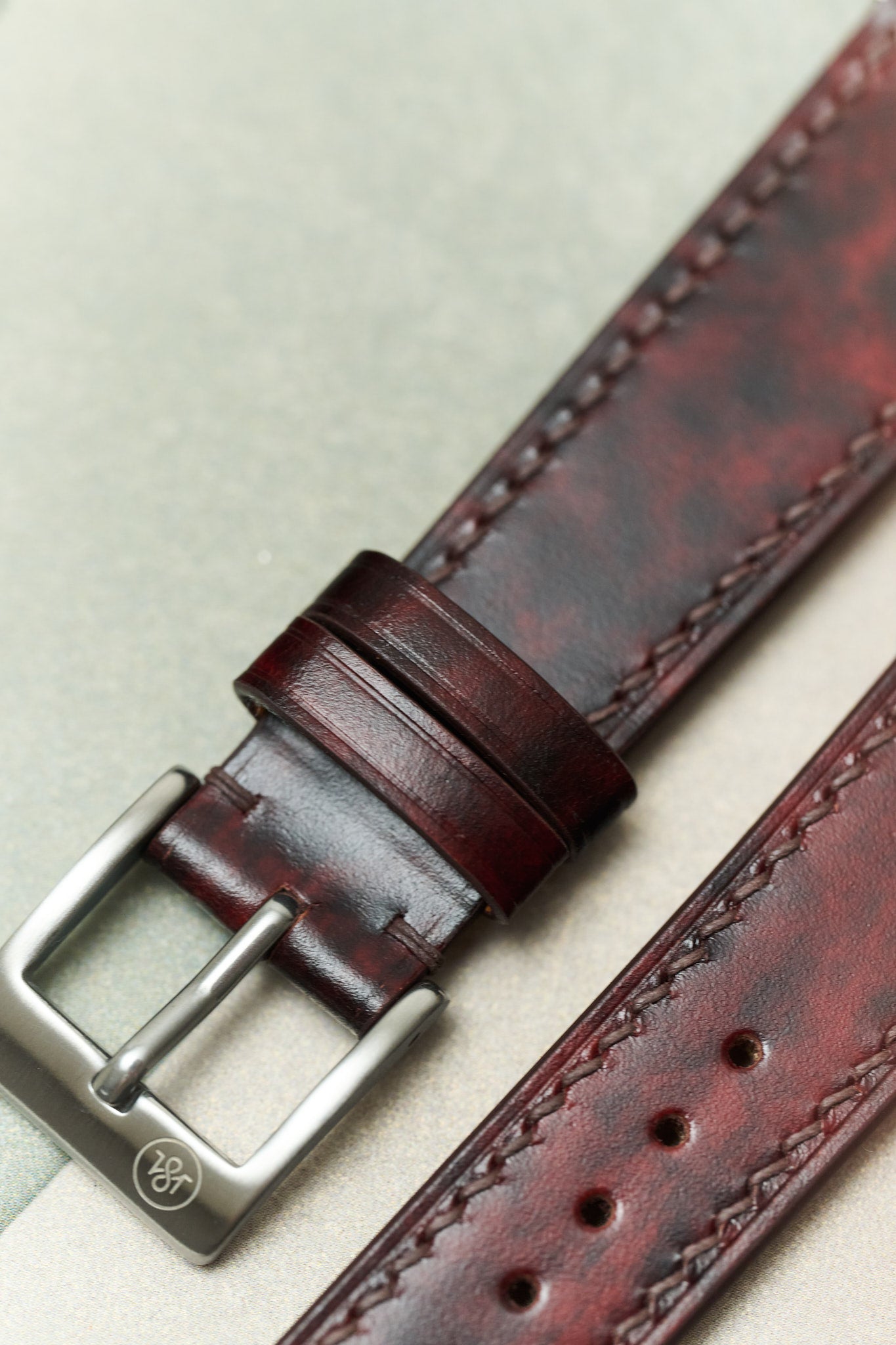 Italia Calf Watch Strap - Red Brown - RTW - The Strap Tailor