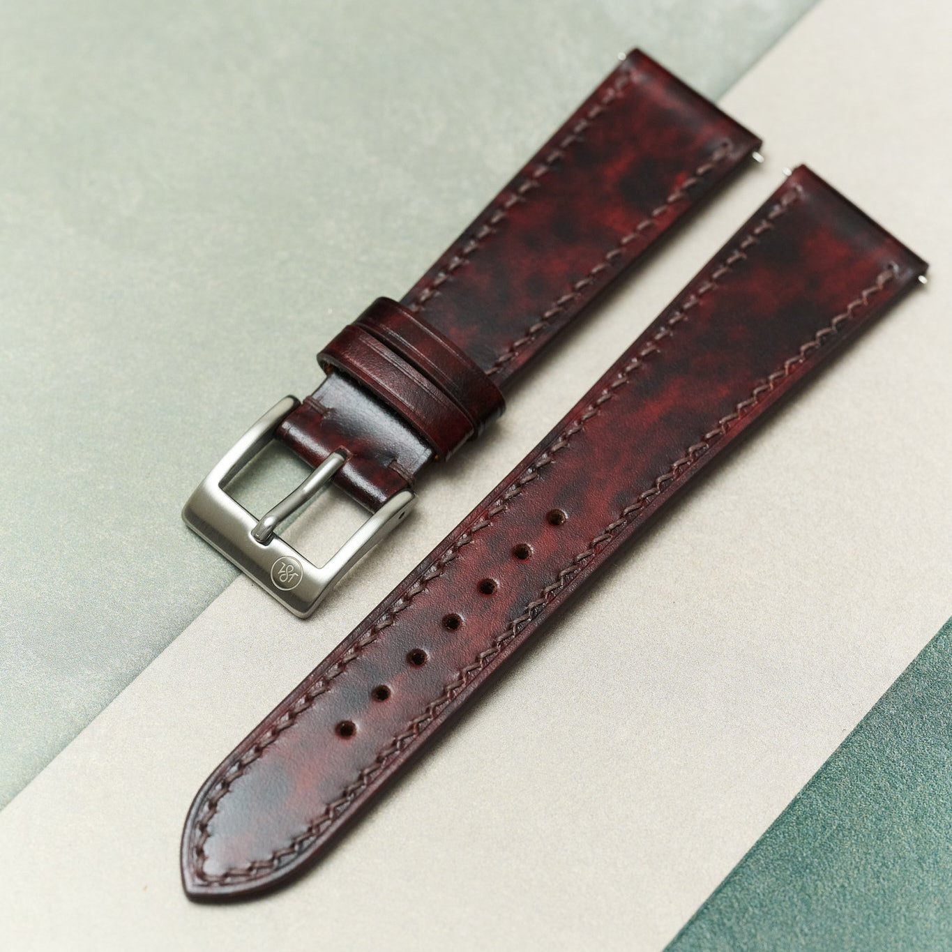 Italia Calf Watch Strap - Red Brown - RTW - The Strap Tailor