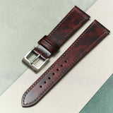 Italia Calf Watch Strap - Red Brown - RTW - The Strap Tailor
