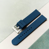 The Expedition Rubber Strap - Navy Blue - The Strap Tailor