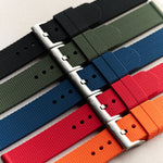 The Expedition Rubber Strap - Navy Blue - The Strap Tailor