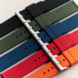 The Expedition Rubber Strap - Navy Blue - The Strap Tailor