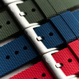 The Expedition Rubber Strap - Green - The Strap Tailor