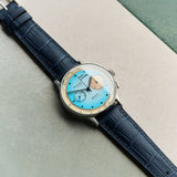 Embossed Crocodile Watch Strap - Navy Blue - RTW - The Strap Tailor