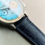 Embossed Crocodile Watch Strap - Navy Blue - RTW - The Strap Tailor