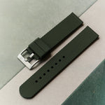 The Expedition Rubber Strap - Green - The Strap Tailor