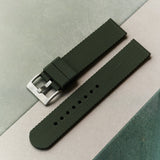 The Expedition Rubber Strap - Green - The Strap Tailor