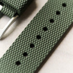 The Expedition Rubber Strap - Green - The Strap Tailor
