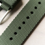 The Expedition Rubber Strap - Green - The Strap Tailor