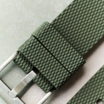 The Expedition Rubber Strap - Green - The Strap Tailor