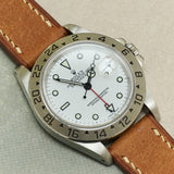 Pueblo Watch Strap W/Cream stitching - Cognac - RTW - The Strap Tailor