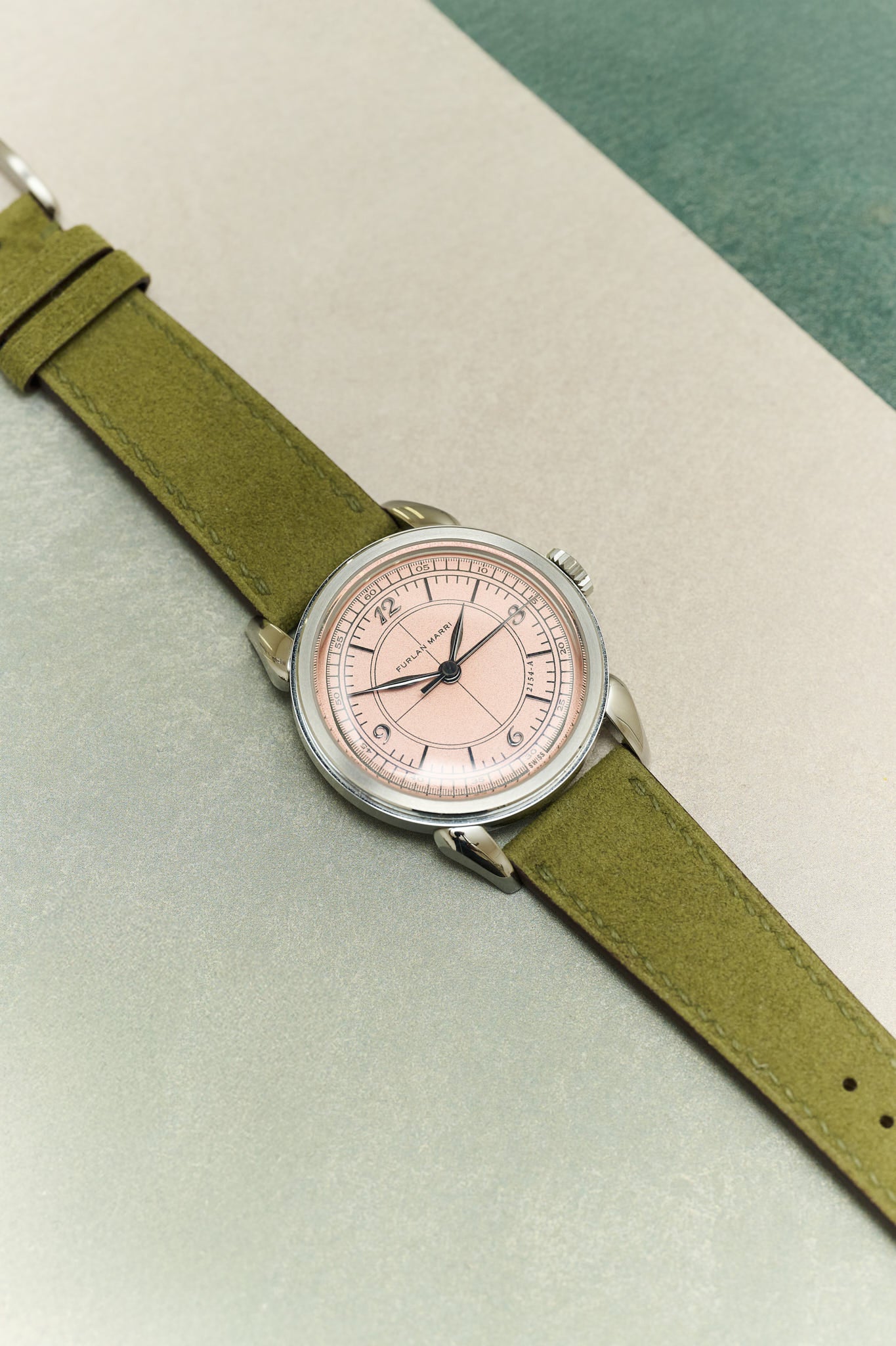 Alcantara Watch Strap - Olive Green - RTW - The Strap Tailor