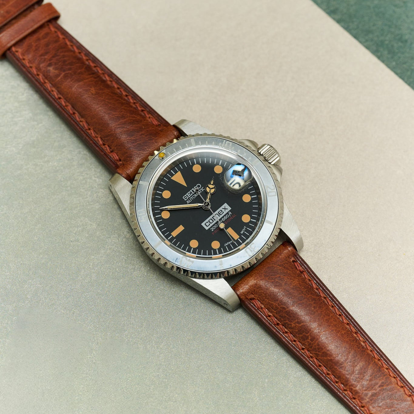 Badalassi Wax Watch Strap - Tan Brown - RTW - The Strap Tailor