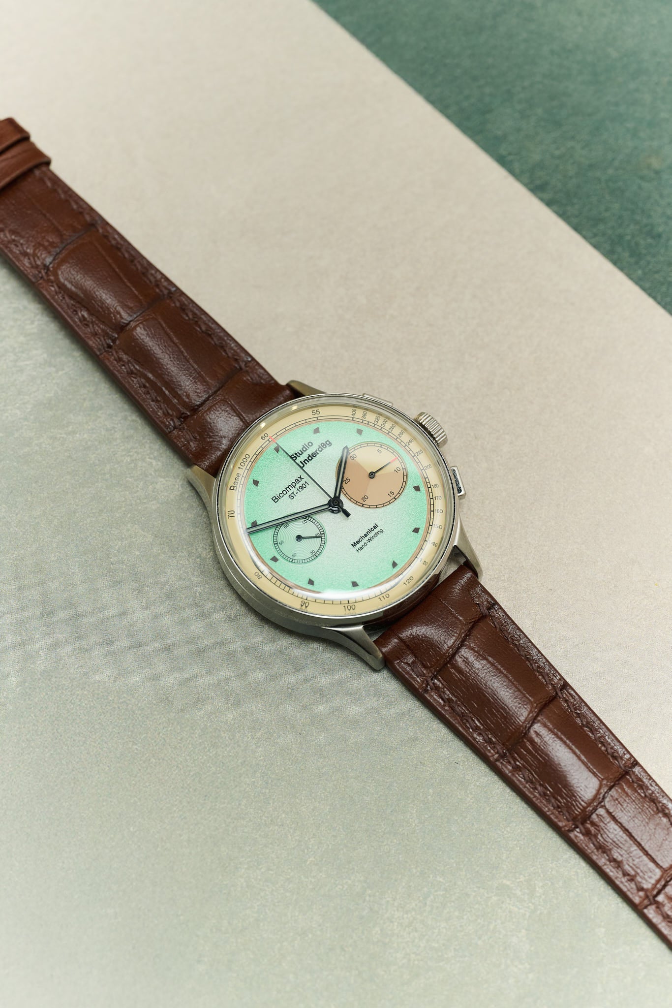 Embossed Crocodile Watch Strap - Brown - RTW - The Strap Tailor