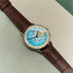 Embossed Crocodile Watch Strap - Matte Padded Brown - RTW - The Strap Tailor