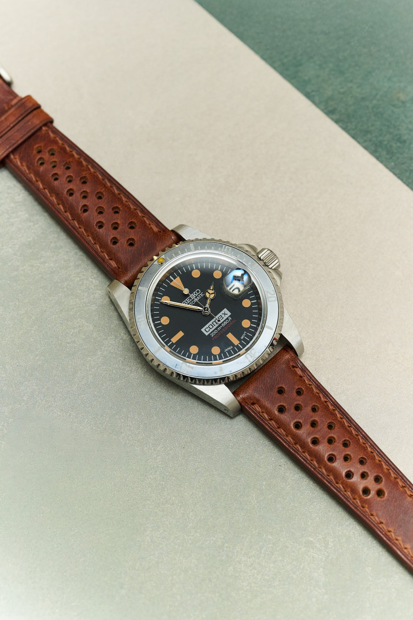 Badalassi Wax Rally Watch Strap - Tan Brown - RTW - The Strap Tailor