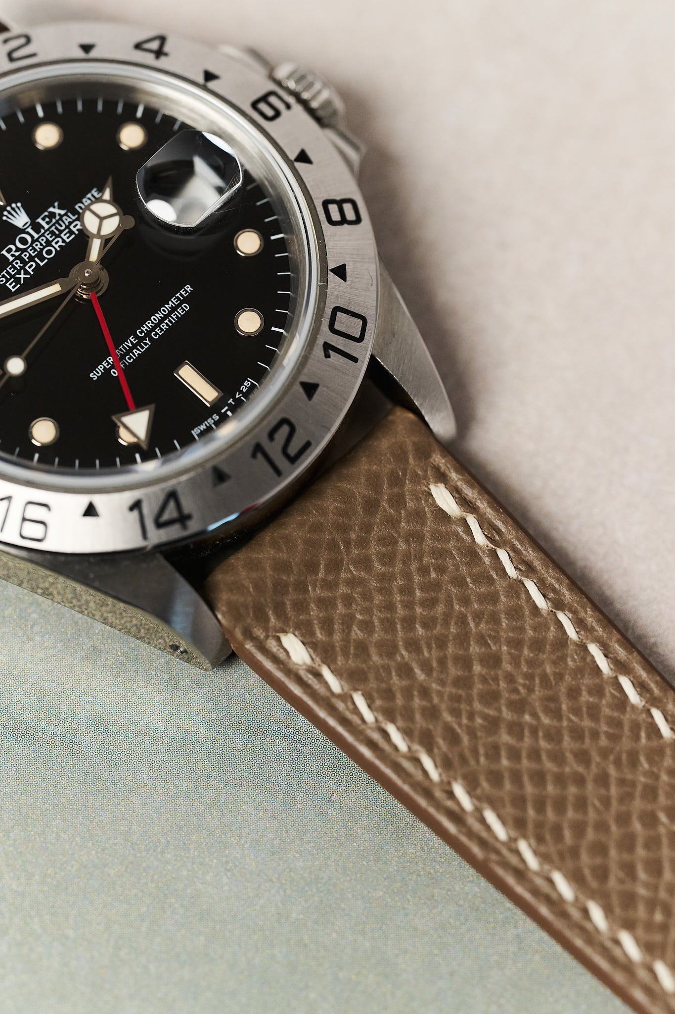 Epsom Calfskin Strap - Taupe - RTW - The Strap Tailor