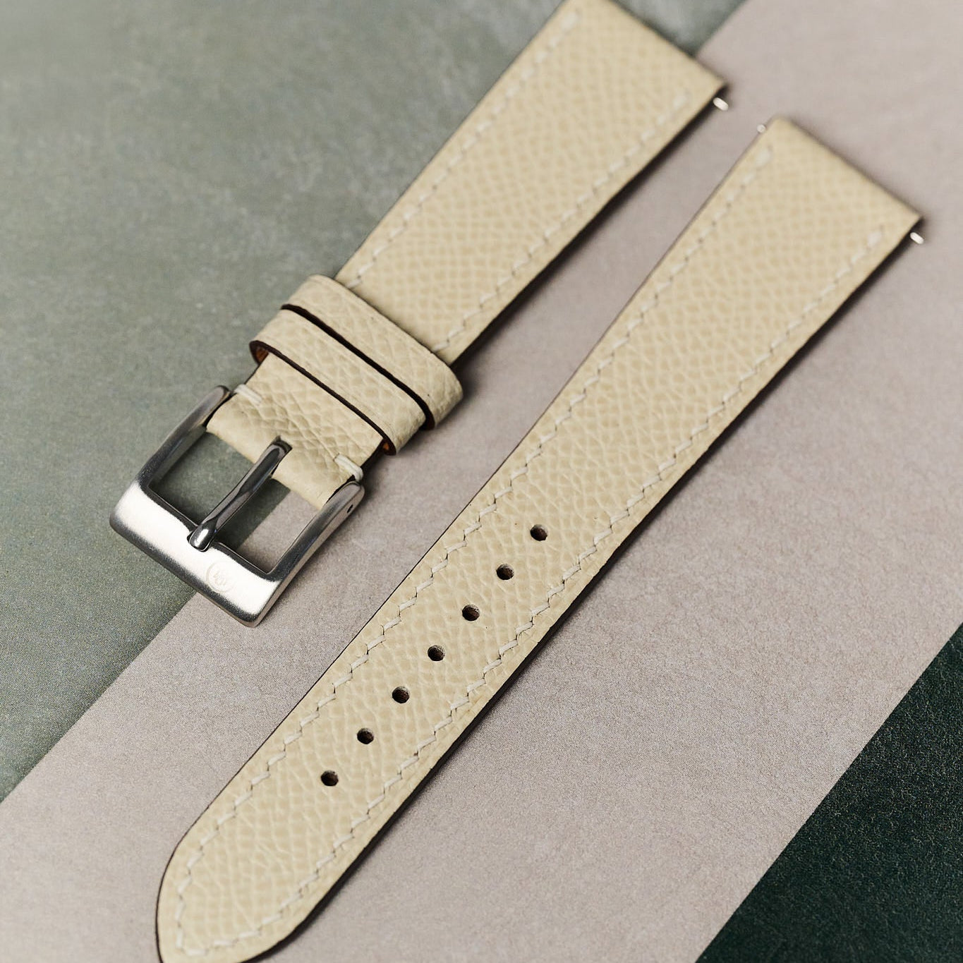 Epsom Calfskin Strap - Cream - RTW - The Strap Tailor
