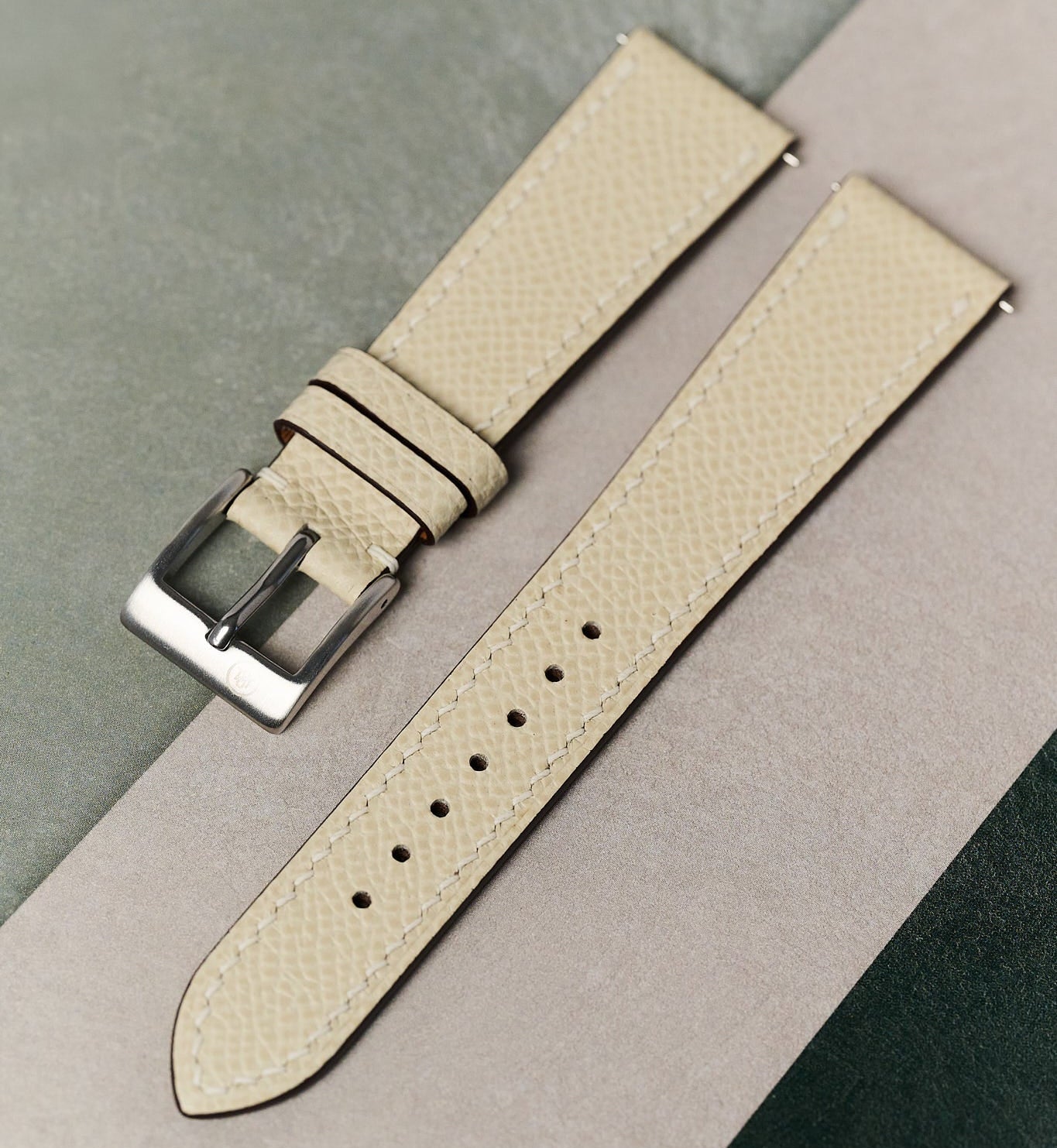 Epsom Calfskin Strap - Cream - RTW - The Strap Tailor