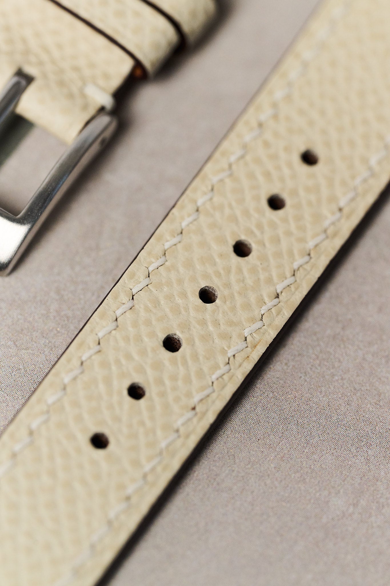 Epsom Calfskin Strap - Cream - RTW - The Strap Tailor