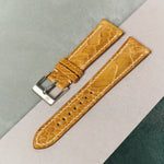 Ostrich Shin Watch Strap - Honey Brown - RTW - The Strap Tailor