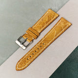 Ostrich Shin Watch Strap - Honey Brown - RTW - The Strap Tailor