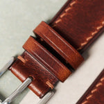 Art Wax Watch Strap - Cognac - RTW - The Strap Tailor