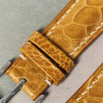 Ostrich Shin Watch Strap - Honey Brown - RTW - The Strap Tailor