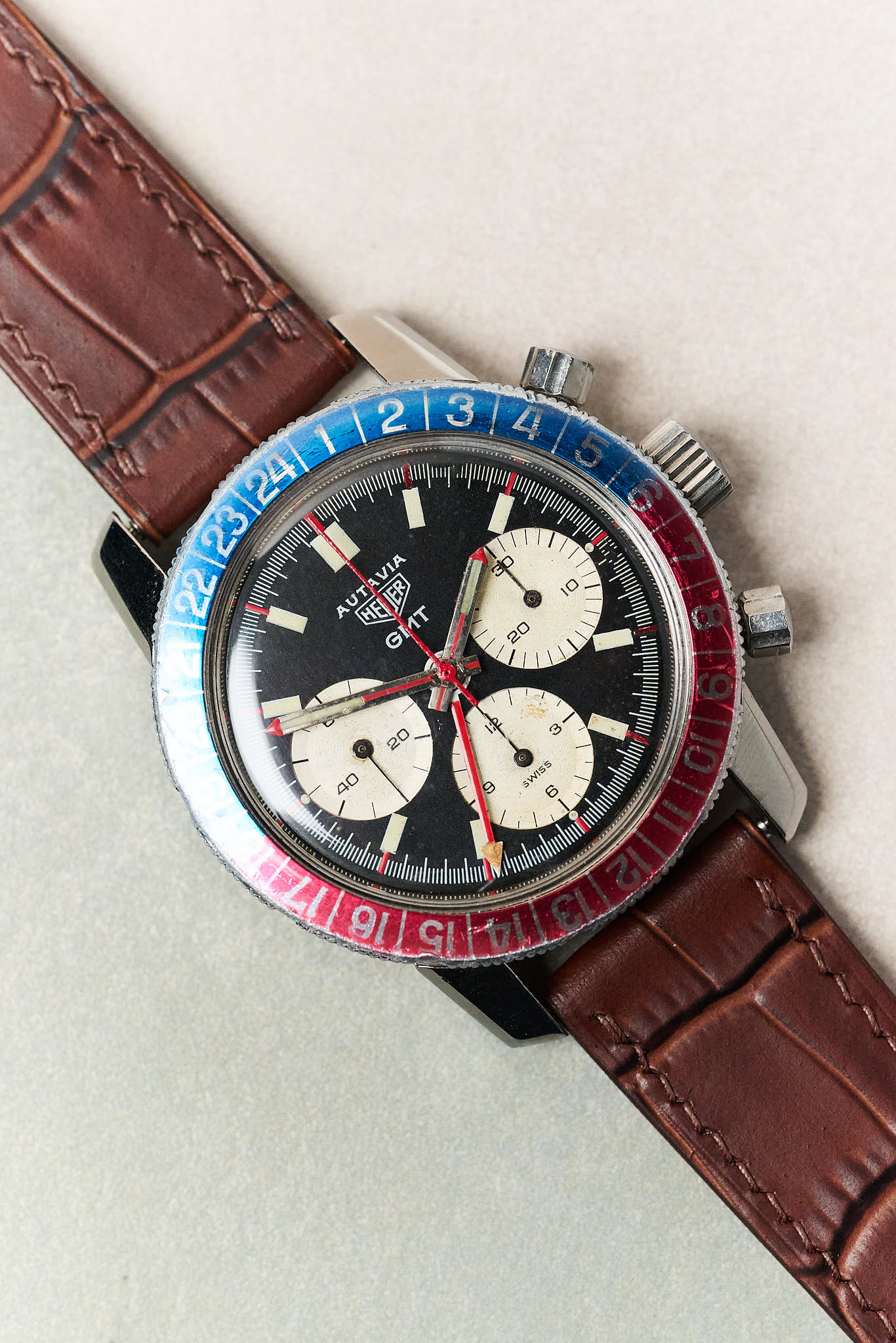 Embossed Crocodile Watch Strap - Brown Slimline - RTW - The Strap Tailor