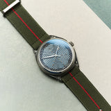 FieldFlex - Two Piece Nylon Strap, Olive & Red - The Strap Tailor