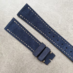 Stitched Suede Strap - Navy Blue - The Strap Tailor
