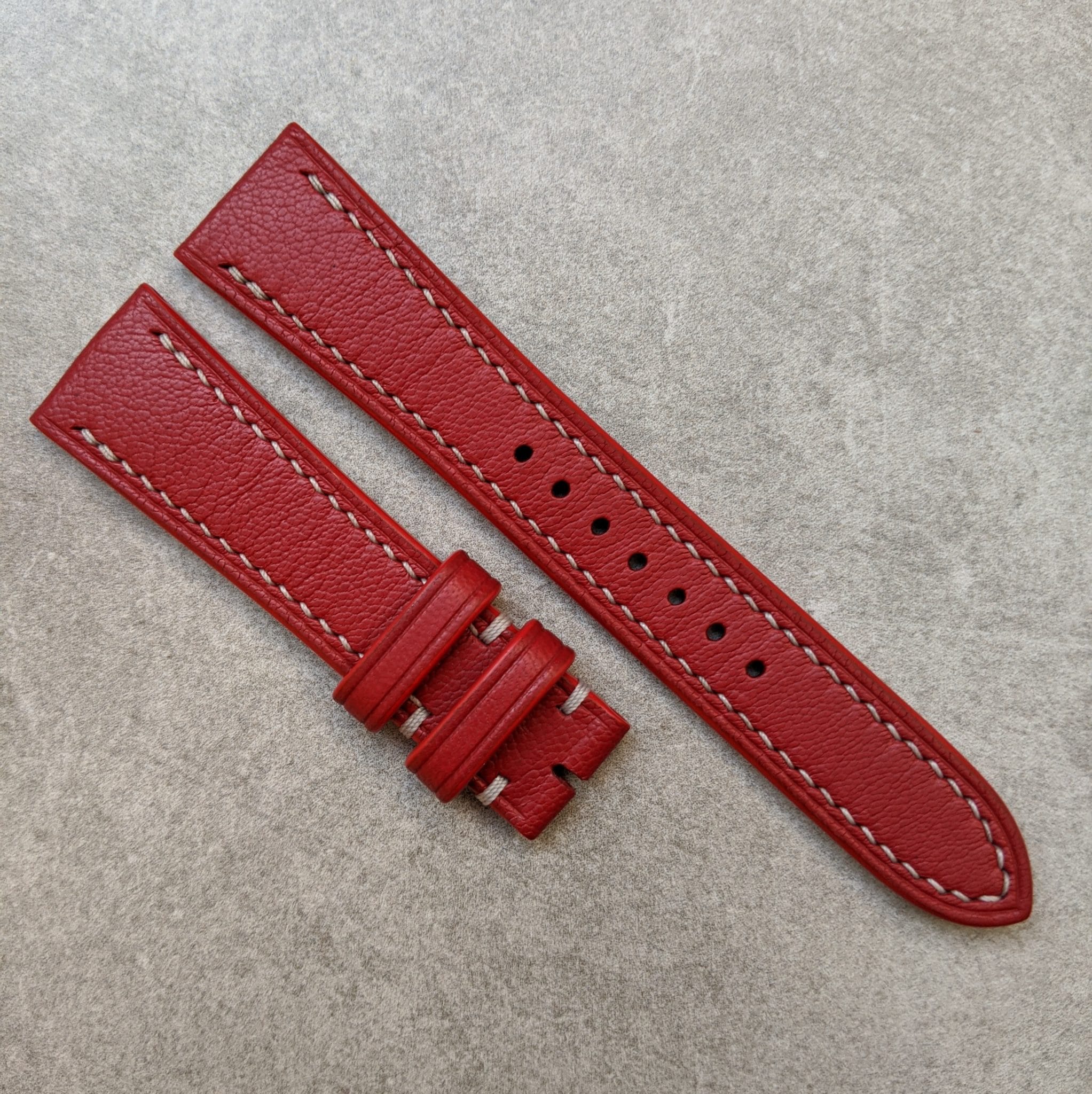 goatskin-watch-strap-red