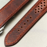 Omega Deployant - Badalassi Wax Watch Strap - Rally Tan Brown - RTW - The Strap Tailor