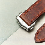 Omega Deployant - Badalassi Wax Watch Strap - Rally Tan Brown - RTW - The Strap Tailor
