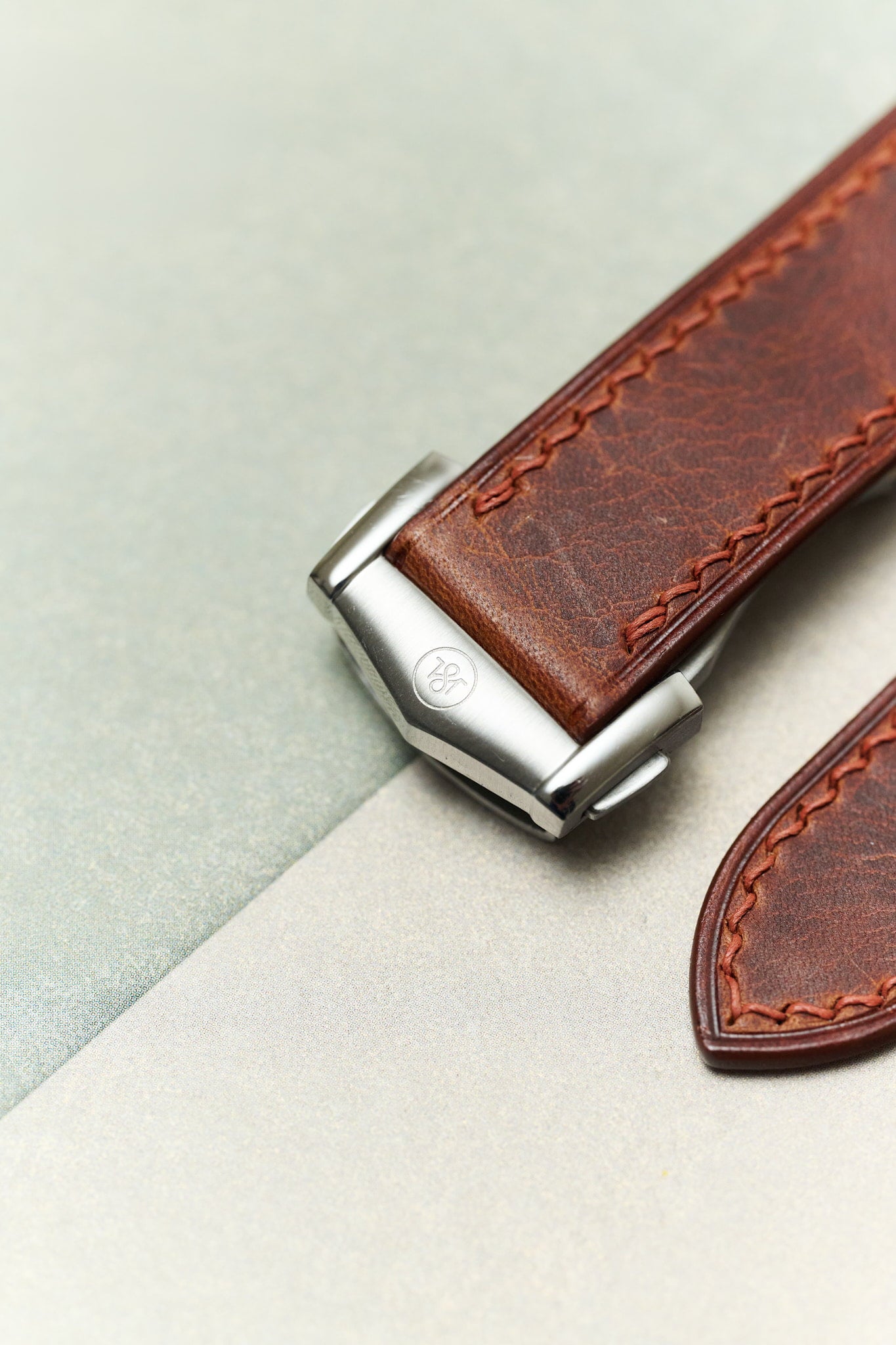 Omega Deployant - Badalassi Wax Watch Strap - Rally Tan Brown - RTW - The Strap Tailor