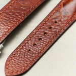 Omega Deployant - Ostrich Shin Watch Strap - Cognac - RTW - The Strap Tailor