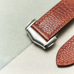 Omega Deployant - Ostrich Shin Watch Strap - Cognac - RTW - The Strap Tailor