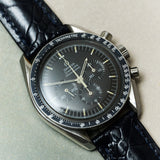 Omega Deployant - Ostrich Shin Watch Strap - Dark Blue - RTW - The Strap Tailor