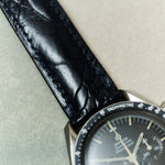 Omega Deployant - Ostrich Shin Watch Strap - Dark Blue - RTW - The Strap Tailor