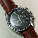 Omega Deployant - Badalassi Wax Watch Strap - Tan Brown - RTW - The Strap Tailor