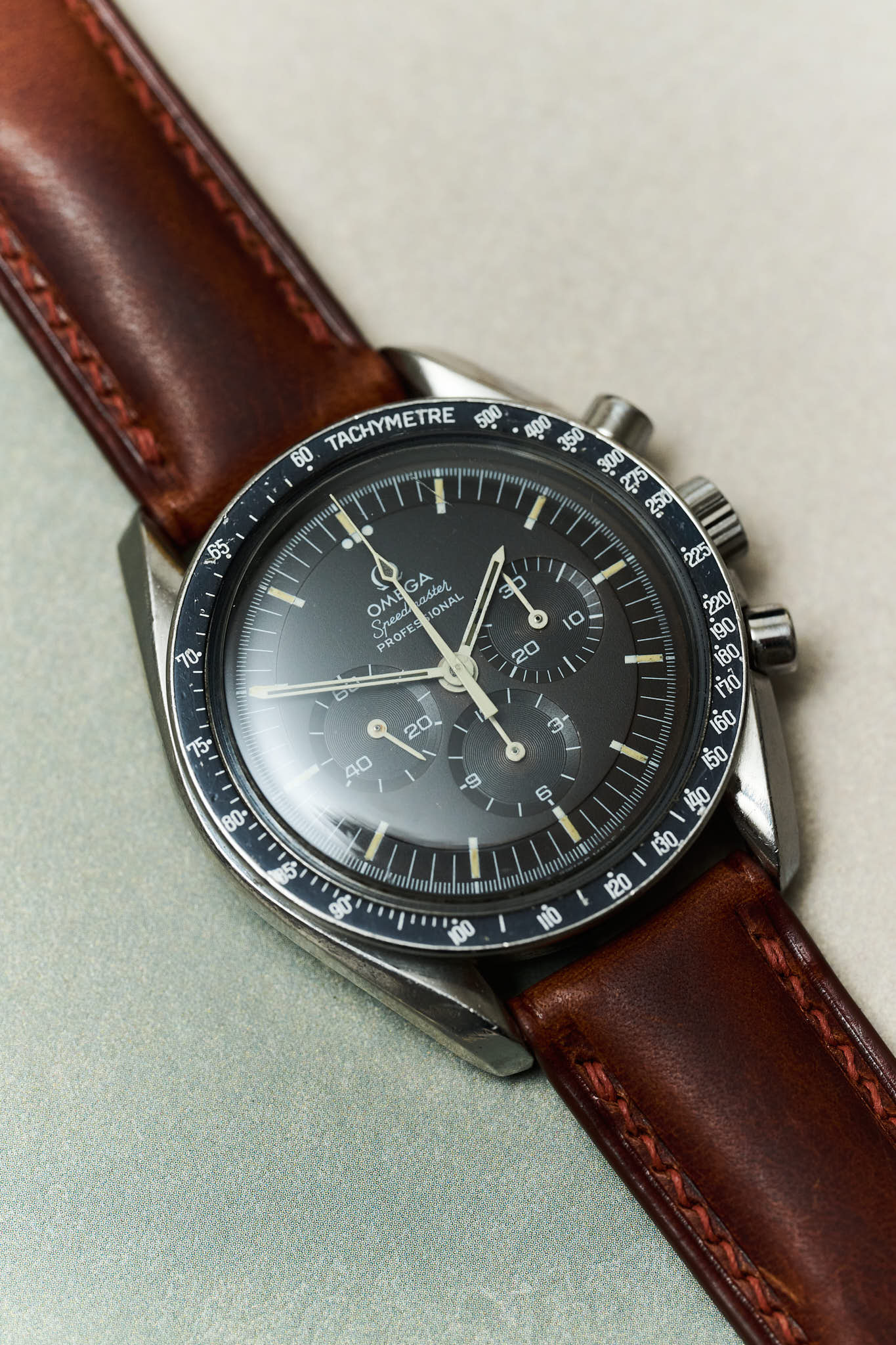 Omega Deployant - Badalassi Wax Watch Strap - Tan Brown - RTW - The Strap Tailor
