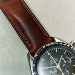 Omega Deployant - Badalassi Wax Watch Strap - Tan Brown - RTW - The Strap Tailor