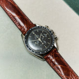 Omega Deployant - Ostrich Shin Watch Strap - Cognac - RTW - The Strap Tailor