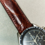 Omega Deployant - Ostrich Shin Watch Strap - Cognac - RTW - The Strap Tailor